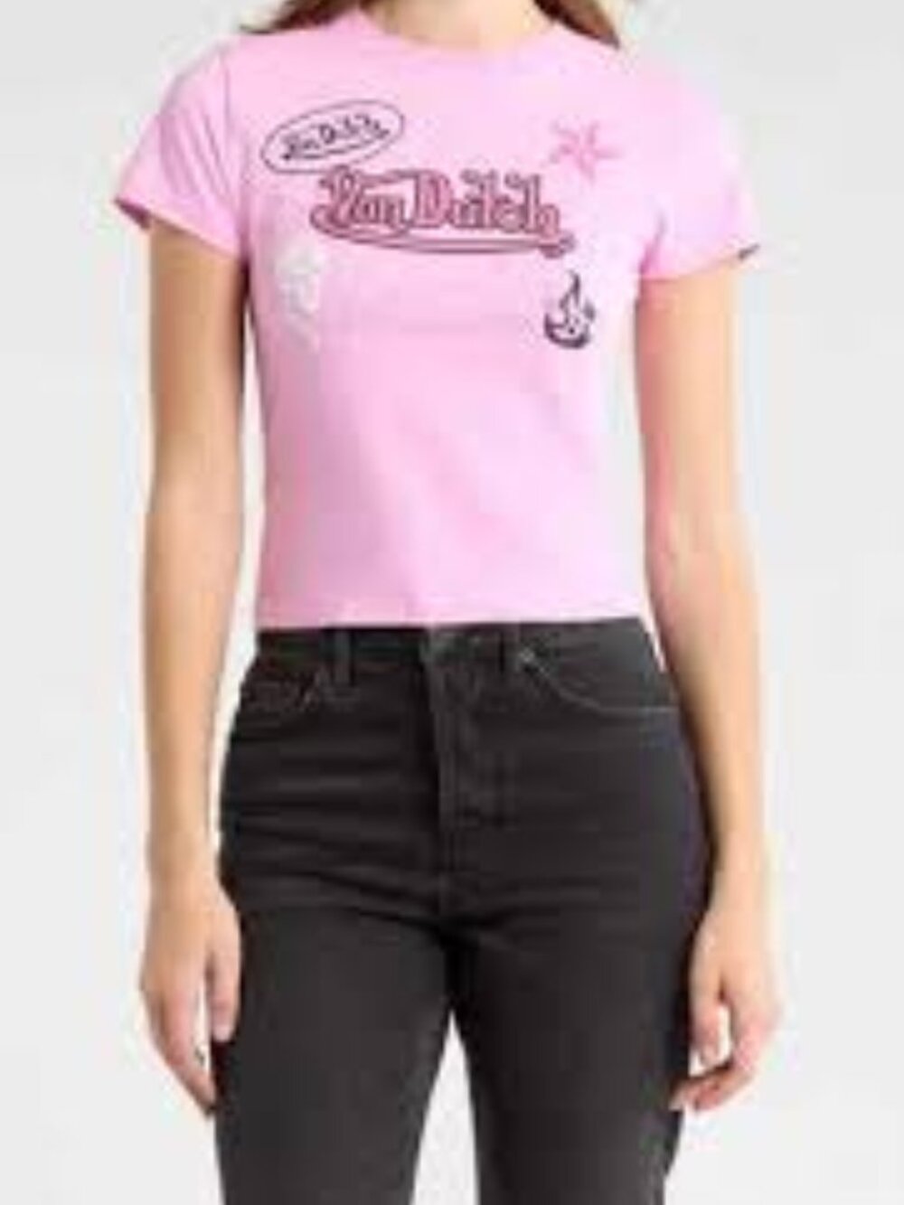 pink Von Dutch Skimmer Graphic T-Shirt